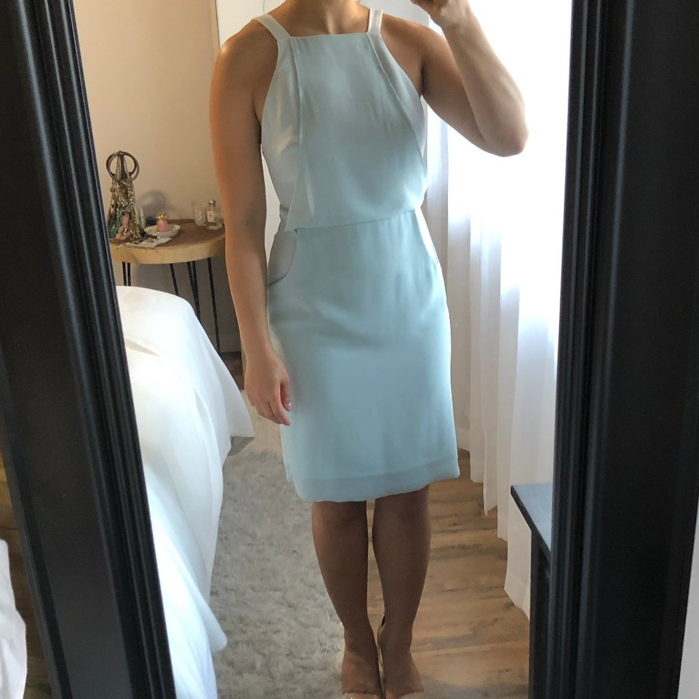 Mint backless dress